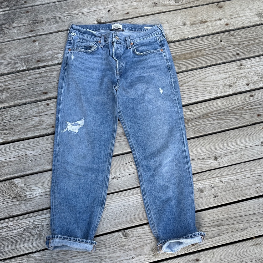 Classic Blue Distressed Neve Jeans